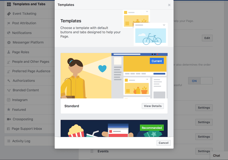 無料の Facebook ページ テンプレート