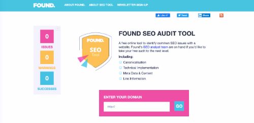 Found SEO Audit Tool