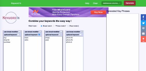 Best Free SEO Tools: Keywords In