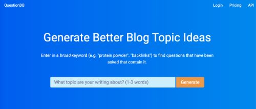 Best Free SEO Tools: QuestionDB