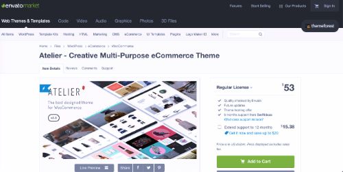Best WordPress eCommerce Themes: Atelier