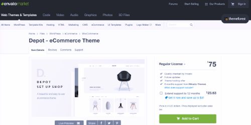 Best WordPress eCommerce Themes: Depot