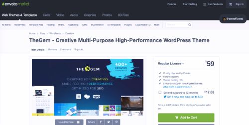 Best WordPress eCommerce Themes: TheGem