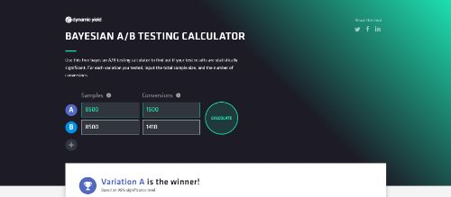 Bayesian A/B Testing Calculator