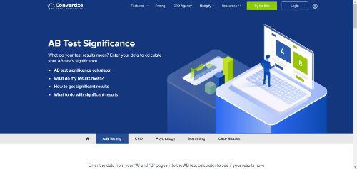 Convertize’s A/B Test Significance Calculator